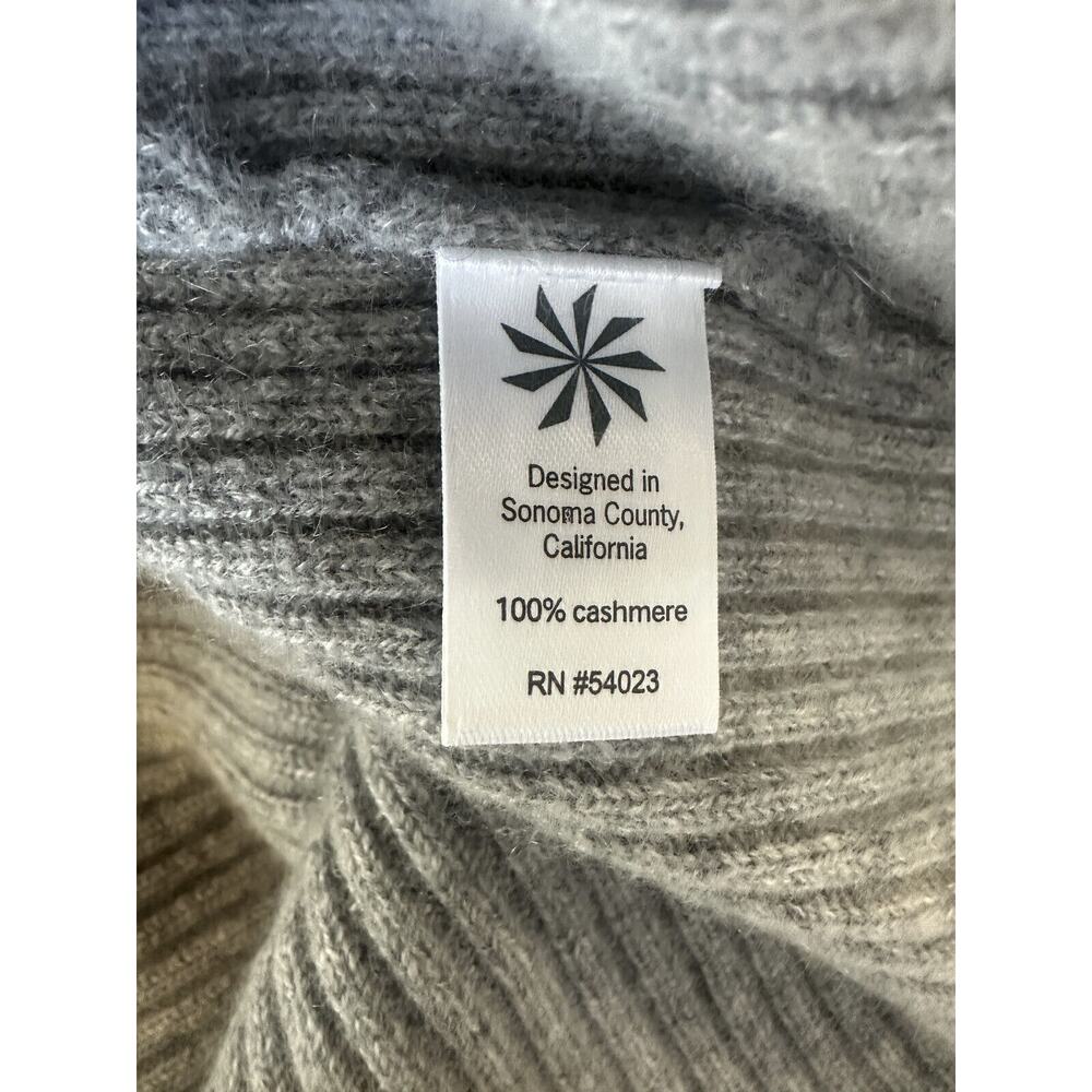 Athleta Cashmere Cascade Sweater Cowl Neck Light Grey Heather Oversized Size XXS - Picture 7 of 12